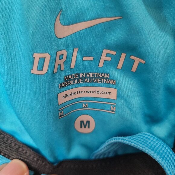 Nike Dri-Fit Mens Athletic Shorts Blue/Black Geometric Pattern Size M - Picture 6 of 6